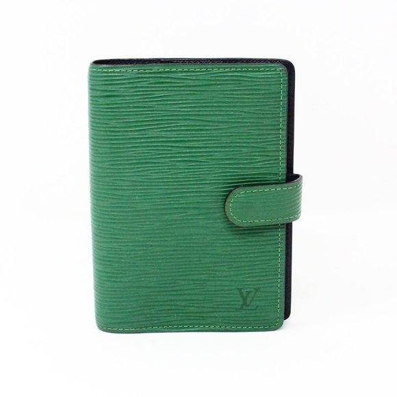 023 Pre-Owned Authentic Louis Vuitton Green Epi Leather Agenda PM Wall –  Thriftinghills LLC